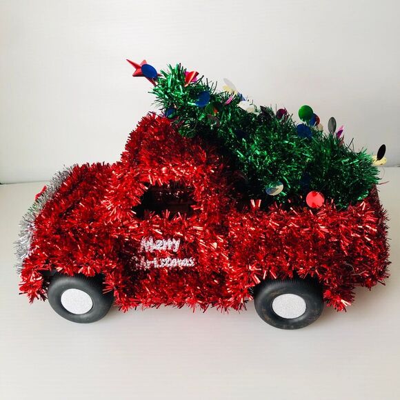 Christmas Tinsel Pickup Christmas Tree Harvest Truck Christmas Decor - Picture 3 of 7